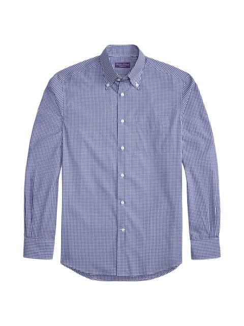 Ralph Lauren Men's Micro-Gingham Cotton Shirt - Blue White