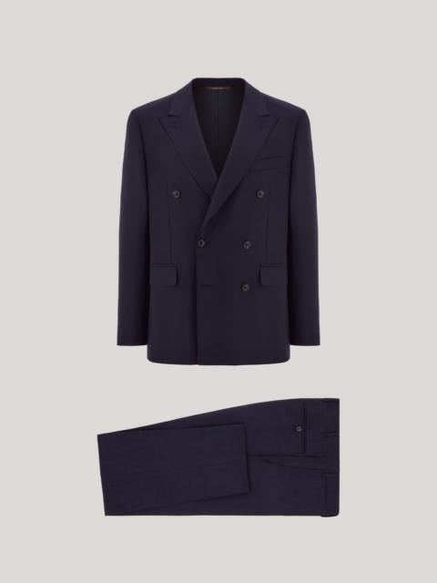 Canali NAVY BLUE 150'S WOOL DOUBLE-BREASTED MODERN-FIT SUIT