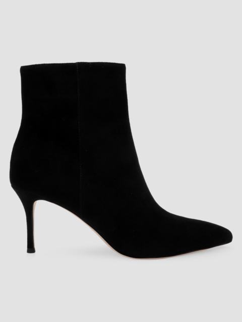 L'AGENCE Women's Houston 75MM Suede Stiletto Booties - Black Suede
