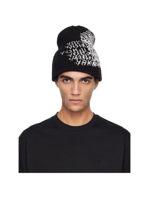 Y-3 Black Merch Beanie
