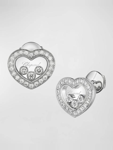 Chopard Happy Diamonds Icons 18K White Gold Heart Earrings