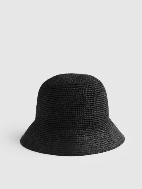 Madewell Hand-Crocheted Seamless Bucket Hat in Raffia