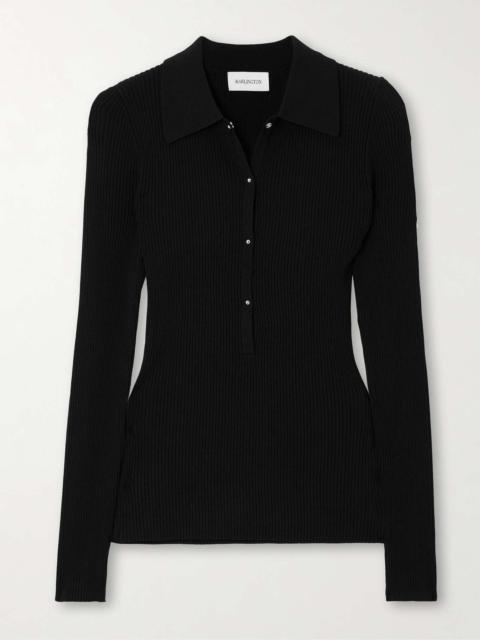 16ARLINGTON Cisca ribbed-knit sweater