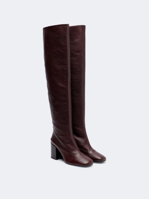 Dries Van Noten Leather over-the-knee boots