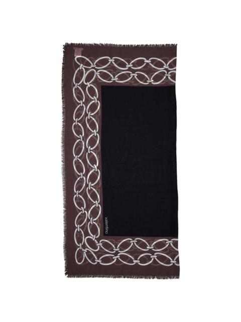 Valentino chain link-print shawl