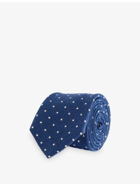 Paul Smith Polka-Dot Pointed-Tip Wool-Silk Tie