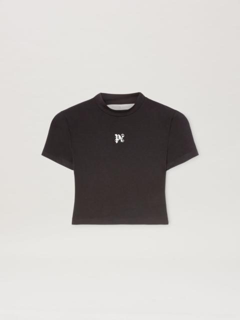 Monogram fitted T-shirt black