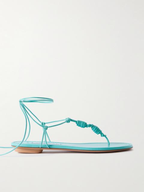 AQUAZZURA Oaxaca Knotted Leather Sandals