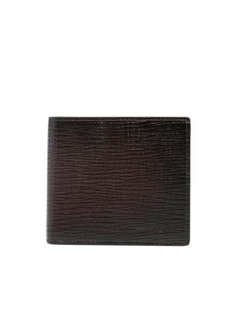 Santoni logo-debossed bi-fold wallet