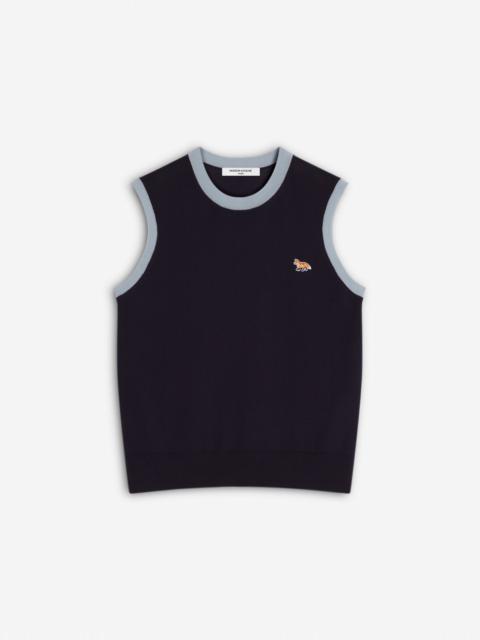 Maison Kitsuné BABY FOX PATCH BI-COLOR KNITTED TOP