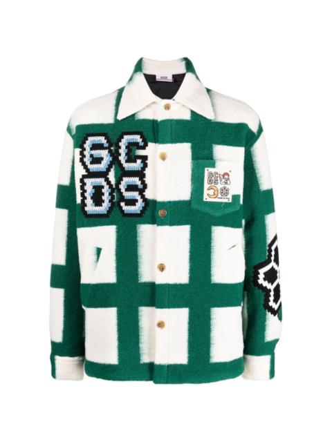 GCDS check patchwork shirt-jacket
