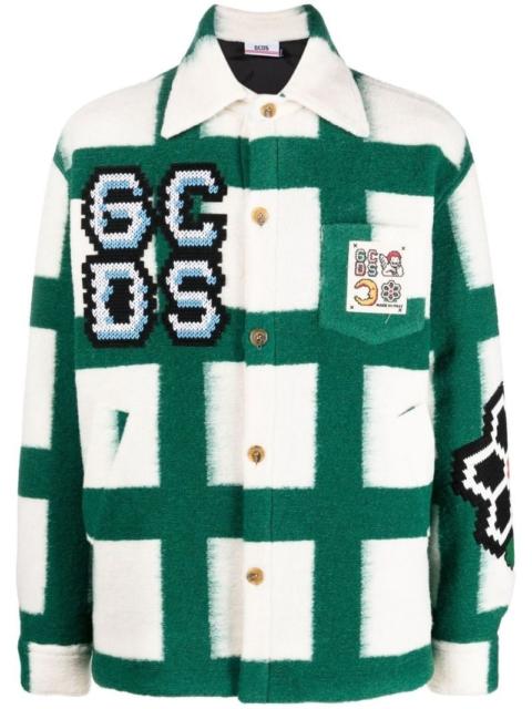 GCDS check patchwork shirt-jacket