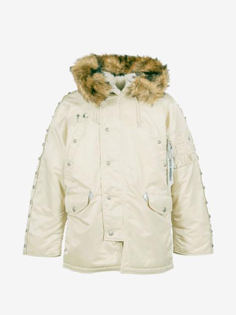 Thug Club × Alpha Industries N-3B rivet-embellished padded jacket