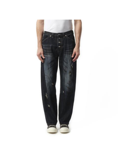 Thug Club Burn Down Denim Pants in Blue