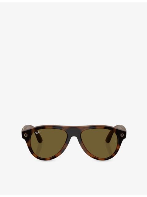 Ray-Ban RW4016 Aviator-Frame Injected Meta AI Glasses