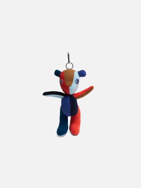 The Elder Statesman BEAR PATCHWORK KEYCHAIN