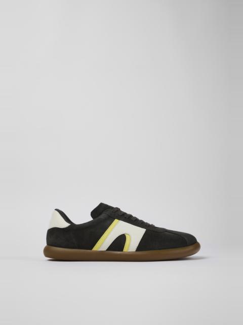 CAMPER Pelotas Soller Dark Gray Nubuck/Leather Sneaker for Men