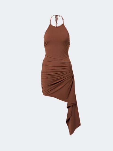 CHRISTOPHER ESBER Embellished halterneck jersey minidress
