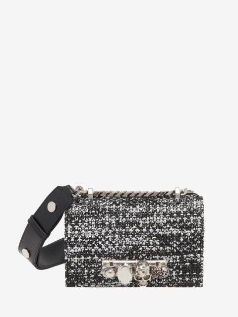 Women's The Biker Mini Jewelled Satchel in Black/white