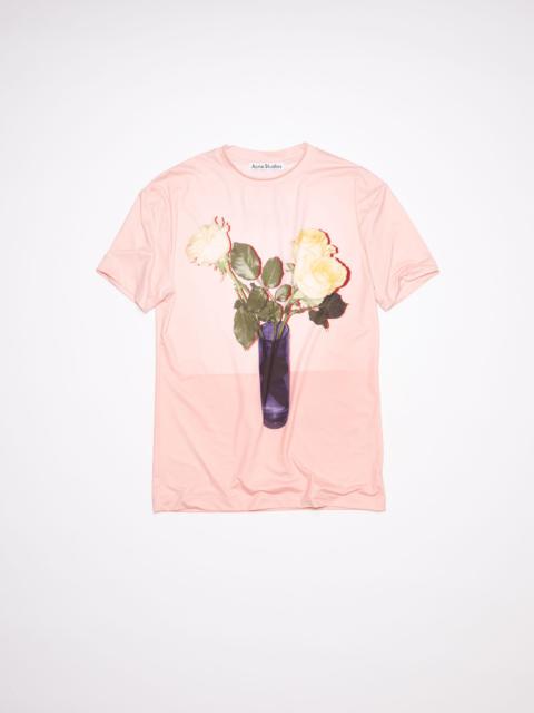 Acne Studios Rose print t-shirt - Rose pink