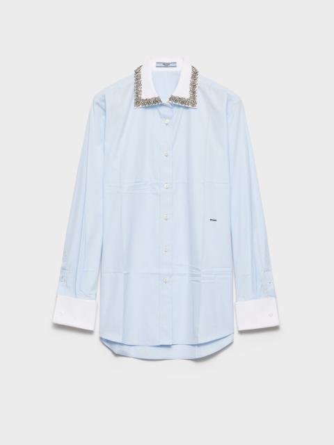 Prada Embroidered poplin shirt