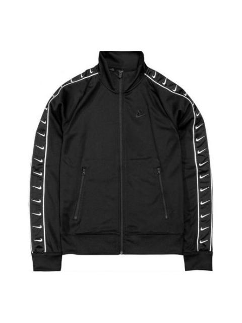 Nike Nike Logo Stand Collar Sports Jacket Black AR3140-010