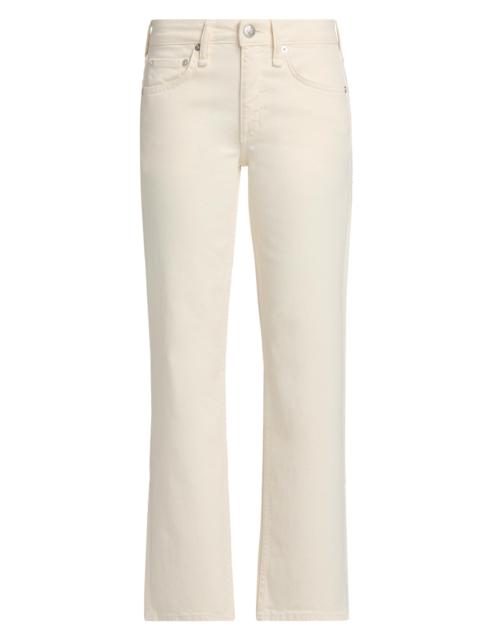 rag & bone Women's Harlow Low-Rise Ankle Straight Jeans - Ecru