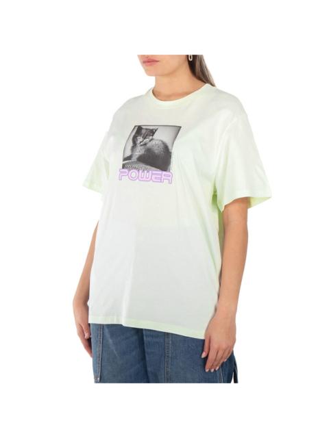 Stella McCartney Ladies White Photograph-Print Cotton T-Shirt