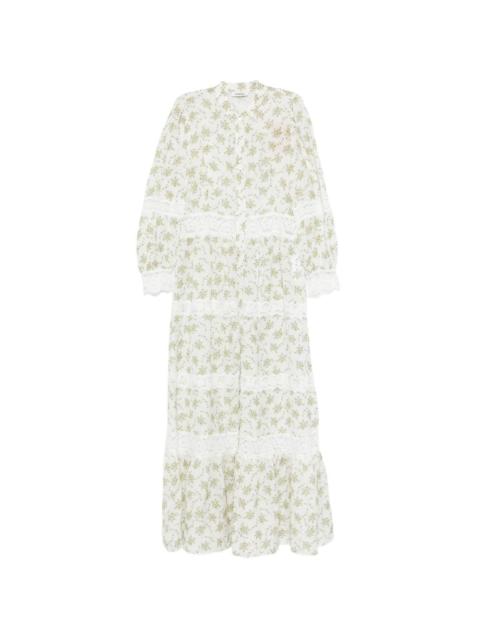 Sandro Aurelia floral lace maxi dress