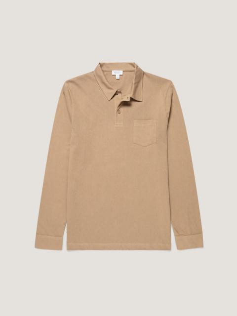 Sunspel Long Sleeve Riviera Polo Shirt