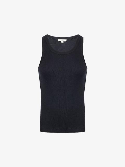 Vince Scoop-neck stretch-jersey top