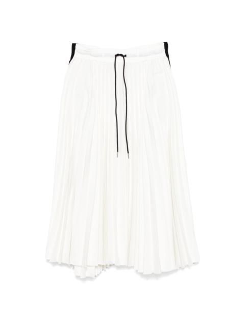 pleated midi skirt