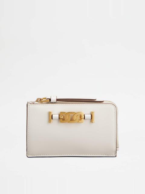 Tod's KATE KEY POUCH IN LEATHER - WHITE