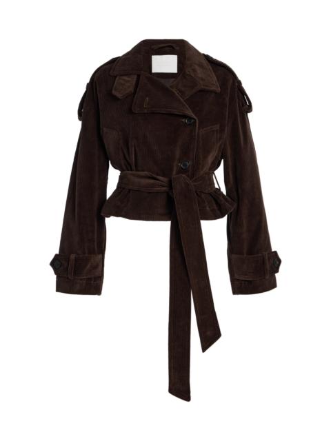 Citizens of Humanity Favi Cropped Corduroy Trench Coat brown