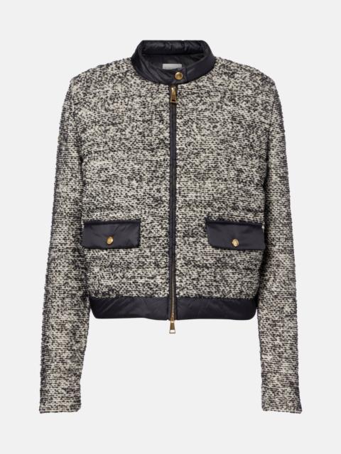 Moncler Down-paneled wool-blend jacket