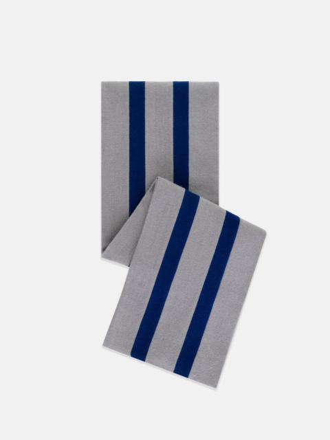 J. PRESS MADE-IN-ENGLAND GREY & DOUBLE BLUE WOOL SCHOOLBOY MUFFLER