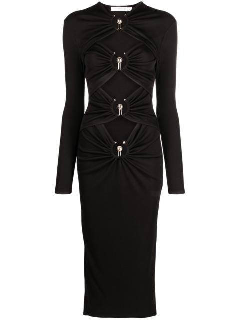CHRISTOPHER ESBER Orbit Cut-out Midi Dress