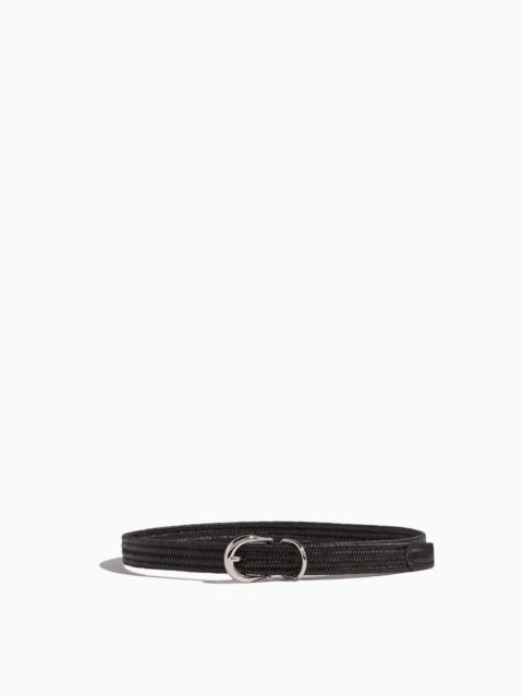 DÉHANCHE Hollyhock Loom Braided Belt in Black/Silver