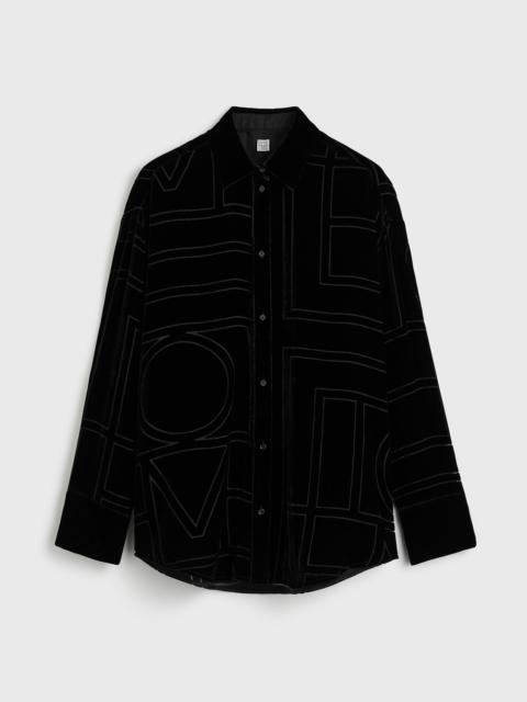 TOTEME Oversized devoré shirt black