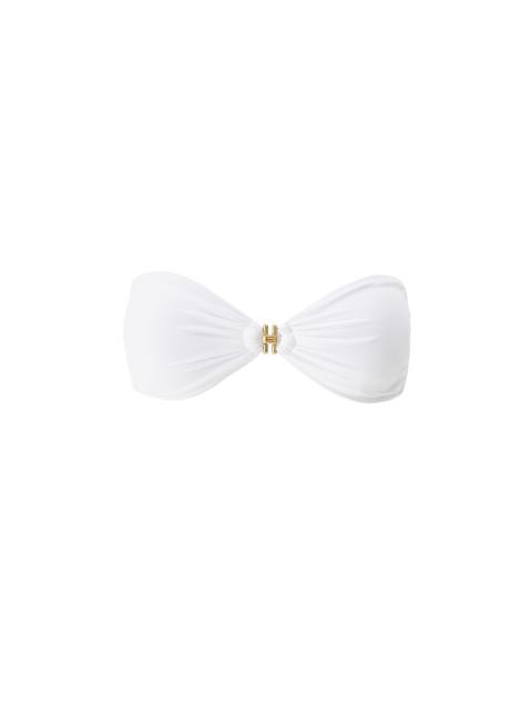 MELISSA ODABASH ISTANBUL WHITE BIKINI TOP