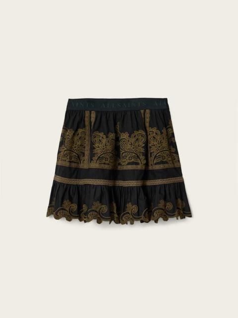 ALLSAINTS KATYA EMBROIDERED MINI SKIRT