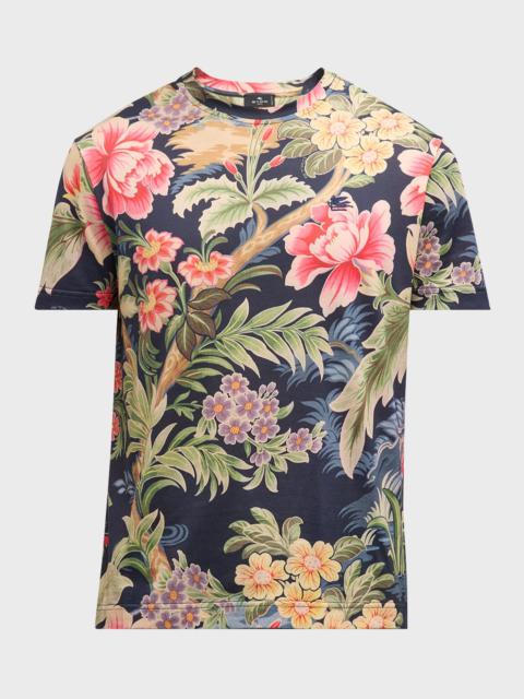 Etro Men's Floral-Print T-Shirt