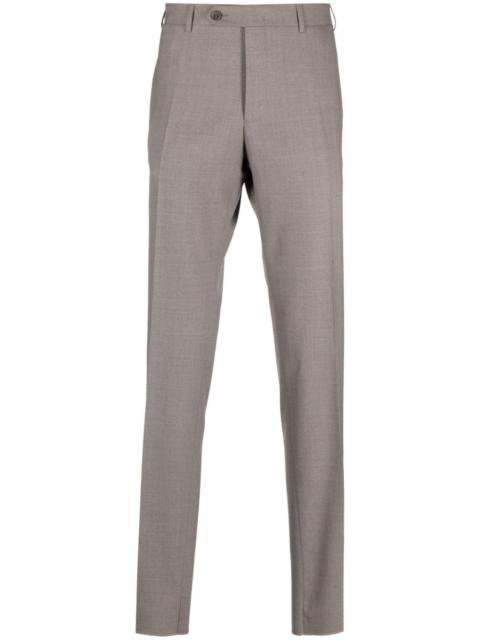 mid-rise tailored tapered trousers