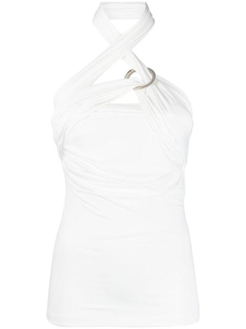 THE ATTICO draped halterneck top