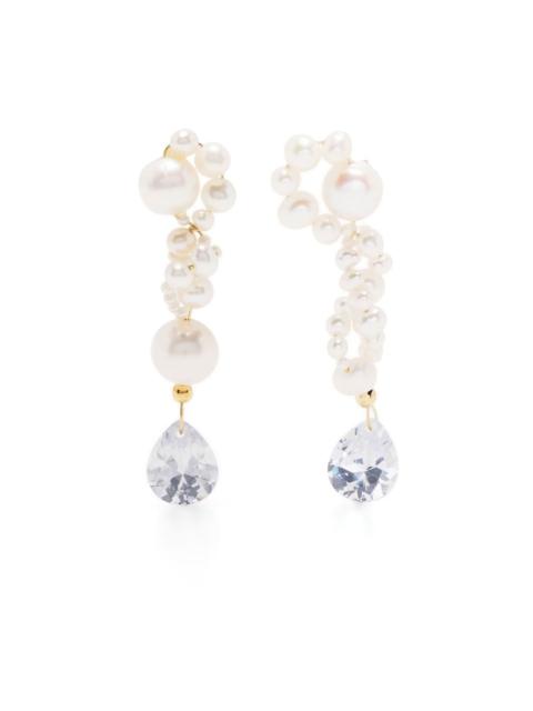 Completedworks 14kt gold-plated pearl drop earrings