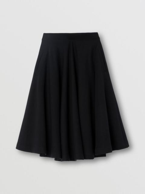 Burberry Tulle-lined Cotton A-line Skirt