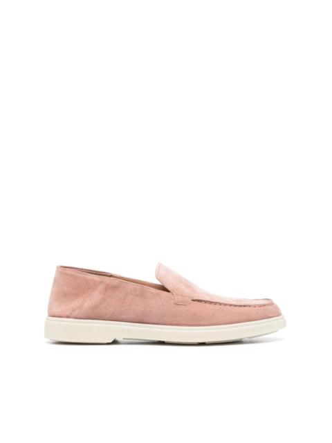 round-toe suede loafers