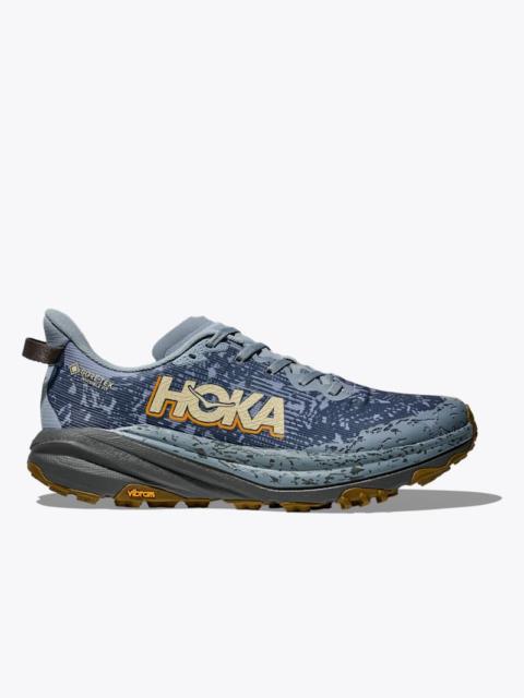 HOKA Men's Speedgoat 6 GTX Shoes in Washed Blue/Asphalt Grey