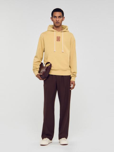 Sandro LEATHER PATCH SWEATSHIRT
