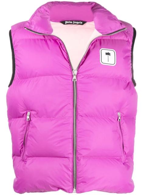 Palm Angels logo-patch padded gilet